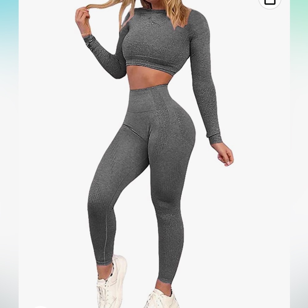 Gray Gym Set Two Piece